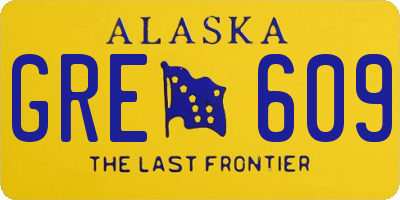 AK license plate GRE609
