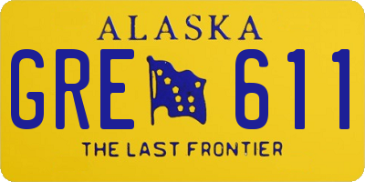 AK license plate GRE611