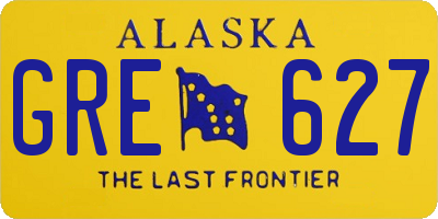 AK license plate GRE627