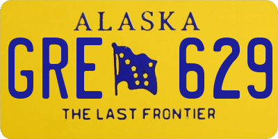 AK license plate GRE629