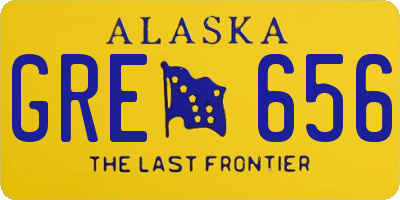 AK license plate GRE656