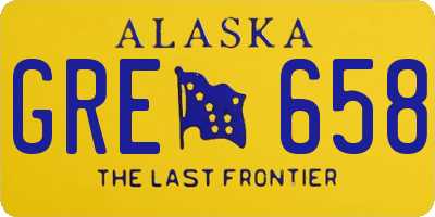 AK license plate GRE658