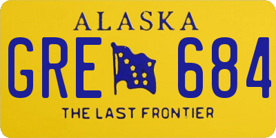 AK license plate GRE684