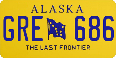 AK license plate GRE686