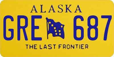 AK license plate GRE687