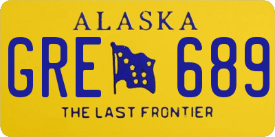 AK license plate GRE689