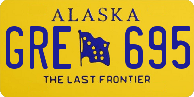 AK license plate GRE695
