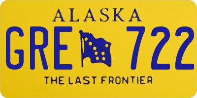 AK license plate GRE722