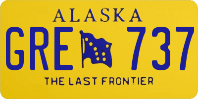 AK license plate GRE737