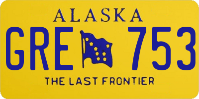 AK license plate GRE753