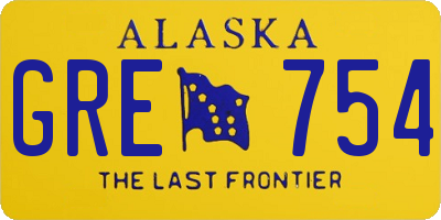 AK license plate GRE754