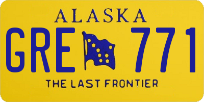 AK license plate GRE771