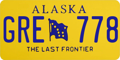 AK license plate GRE778