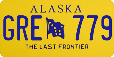 AK license plate GRE779