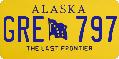 AK license plate GRE797