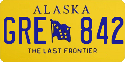 AK license plate GRE842