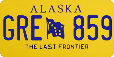 AK license plate GRE859