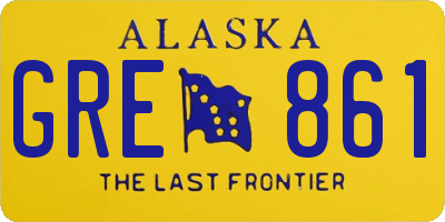 AK license plate GRE861
