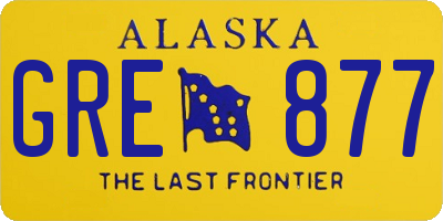 AK license plate GRE877