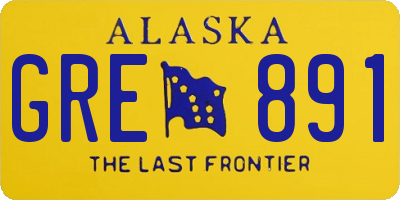 AK license plate GRE891