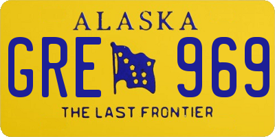 AK license plate GRE969