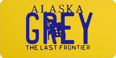 AK license plate GREY