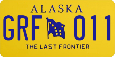 AK license plate GRF011