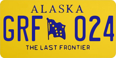 AK license plate GRF024