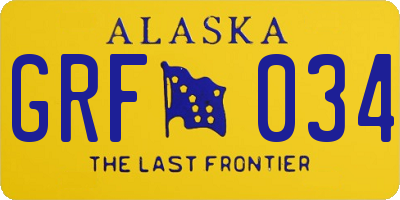 AK license plate GRF034