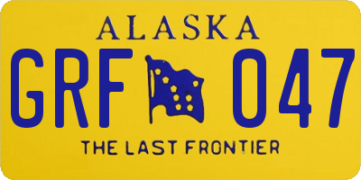 AK license plate GRF047