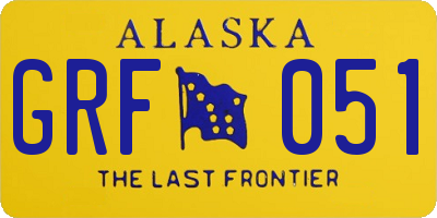 AK license plate GRF051