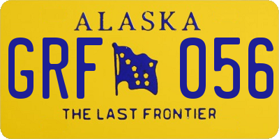AK license plate GRF056