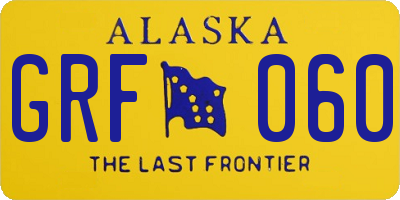 AK license plate GRF060