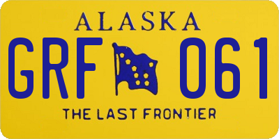 AK license plate GRF061