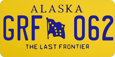 AK license plate GRF062