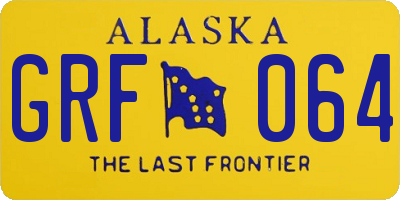 AK license plate GRF064