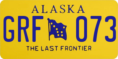 AK license plate GRF073