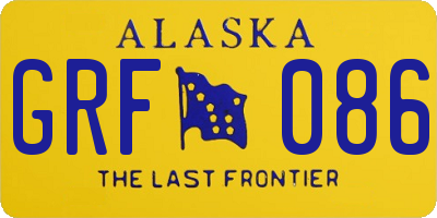 AK license plate GRF086