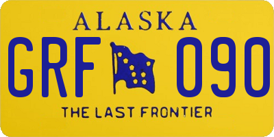 AK license plate GRF090