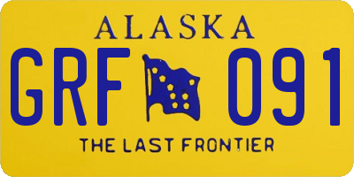 AK license plate GRF091