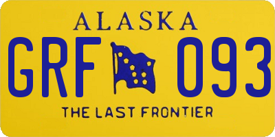 AK license plate GRF093