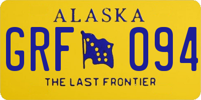 AK license plate GRF094