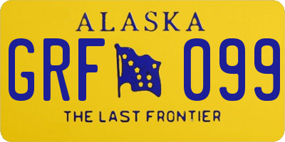 AK license plate GRF099