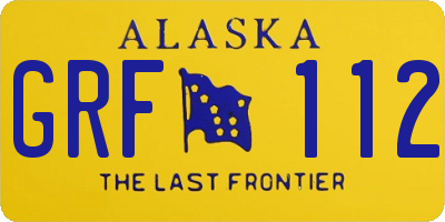 AK license plate GRF112