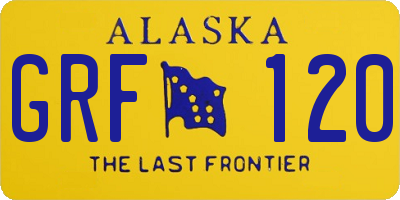 AK license plate GRF120