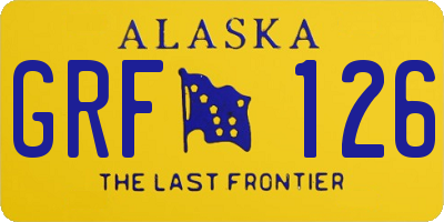 AK license plate GRF126