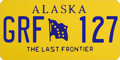 AK license plate GRF127