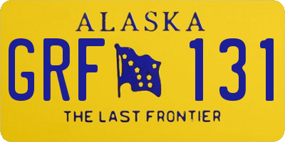 AK license plate GRF131