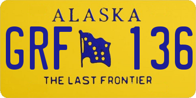 AK license plate GRF136