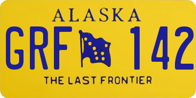 AK license plate GRF142